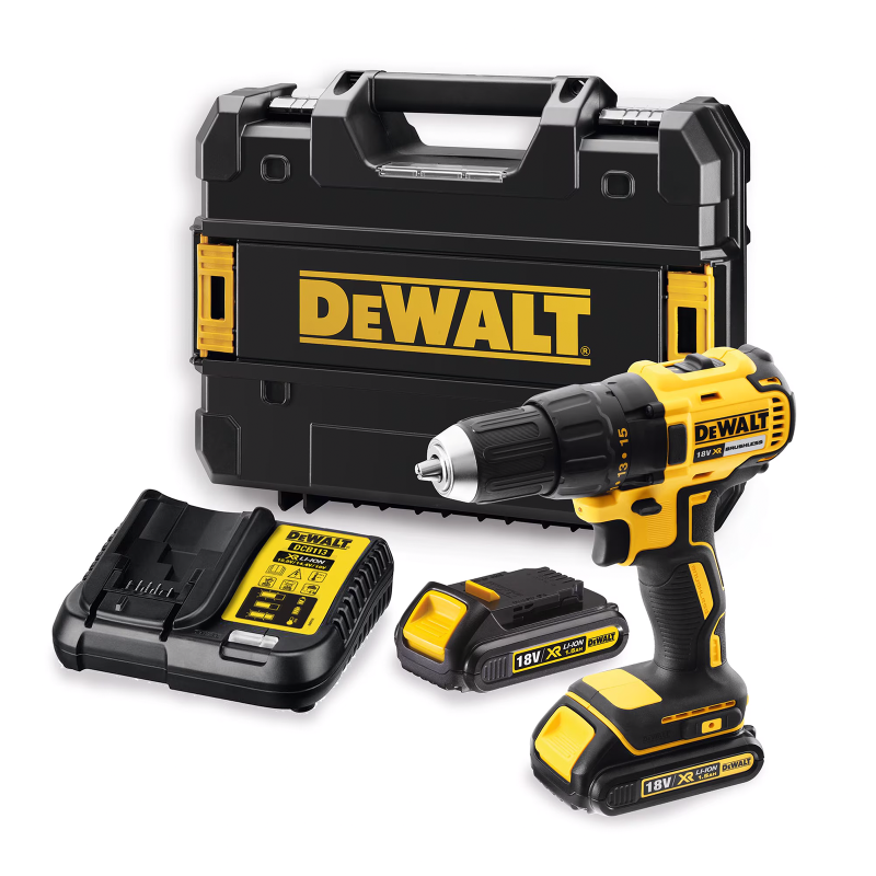 DEWALT DCD777S2T-QW Masina de gaurit si insurubat Li-Ion, 65Nm, brushless + Valiza + 2x acumulatori Li-Ion, 18V, 1.5Ah + Incarca
