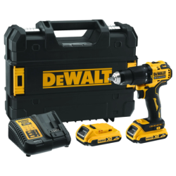 DEWALT DCD709D2T-QW Masina de gaurit cu percutie, Li-Ion, 65Nm, brushless + Valiza + 2x acumulatori Li-Ion, 18V, 2Ah + Incarcato