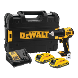 DEWALT DCD708D2T-QW Masina de gaurit si insurubat Li-Ion, 65Nm, brushless + Valiza + 2x acumulatori Li-Ion, 18V, 2Ah + Incarcato