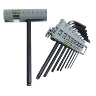 Stanley 0-89-904 Set 9 imbusuri cu maner, combinate, cap sferic si drepte 1.5-10 mm