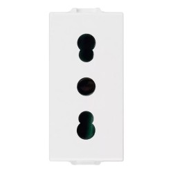 Vimar Priza 2P+N, 1 modul, alb