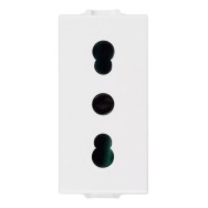 Vimar Priza 2P+N, 1 modul, alb