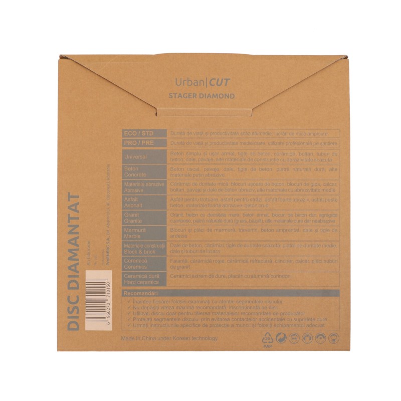 Stager URBAN CUT Disc diamantat 500x3.6x10x25.4-P pentru beton/asfalt