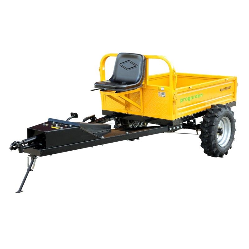 ProGARDEN Alpine RM500T Remorca cu tractiune G2, 500kg, 1 osie, prindere bolt pentru motocultor, roti profil agricol 6.00-12