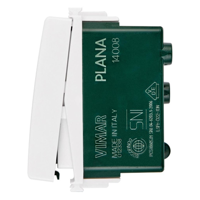 Vimar Buton cu revenire, 10A, 250V, 1P NO, alb