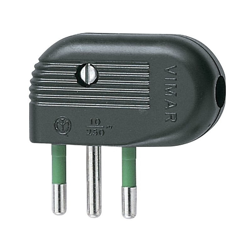 Vimar 01041 Stecher 10A, 250V, 3P, negru