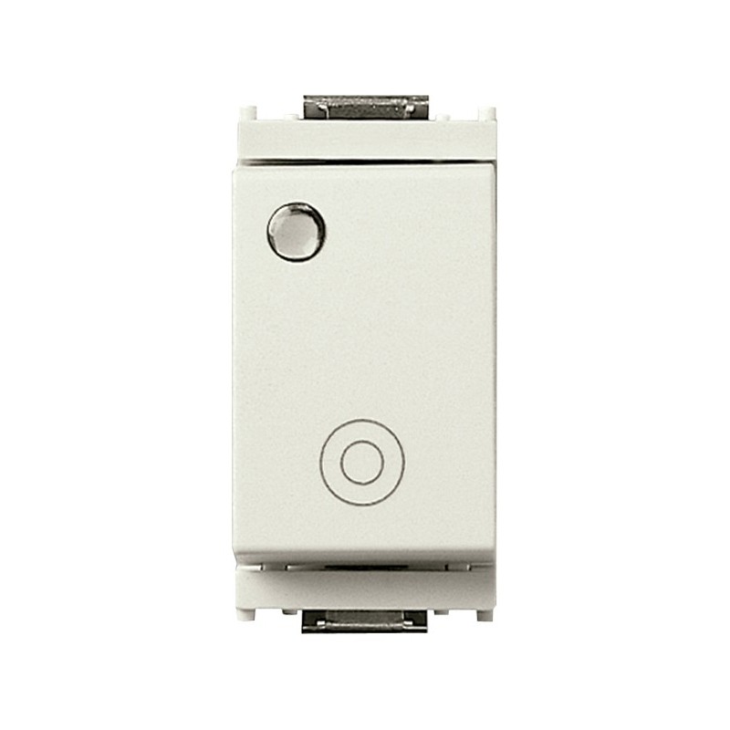 Vimar 16090B Buton cu revenire si semnalizare, 10A, 250V, 1P NO, alb