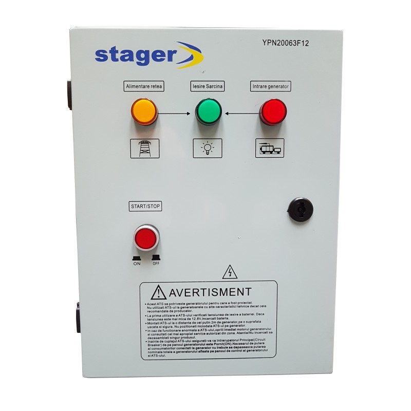Stager YPN20063F12S automatizare monofazata 63A, 12Vcc, protectie