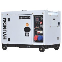 Generator de curent trifazat cu motor diesel Hyundai DHY8600SE-T