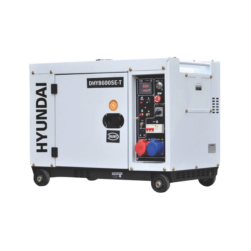 Generator de curent trifazat cu motor diesel Hyundai DHY8600SE-T