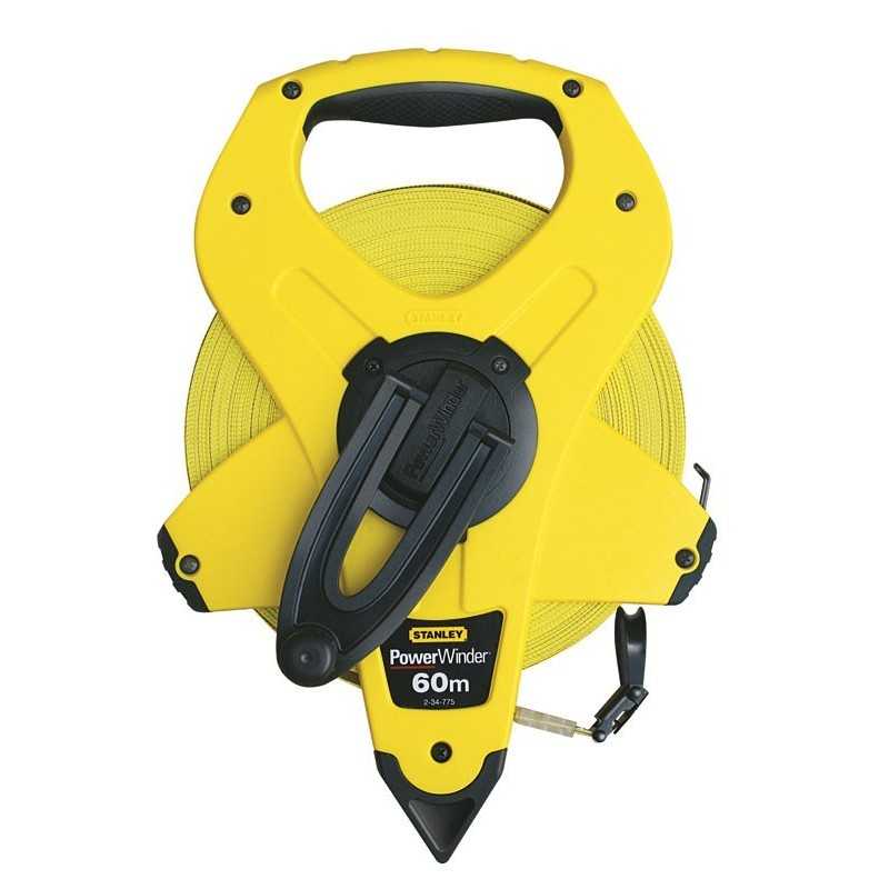 Stanley 2-34-775 Ruleta deschisa powerwinder cu banda din fibra de sticla 60m x 12,7 mm