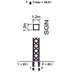 Kit fundatie D.40 turn de 1,2, cu bolturi si sigurante
