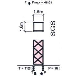 Kit fundatie D.40 turn de 1,6, cu bolturi si sigurante