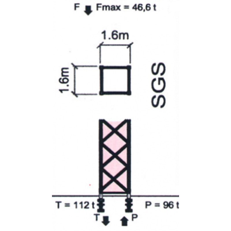 Kit fundatie D.40 turn de 1,6, cu bolturi si sigurante