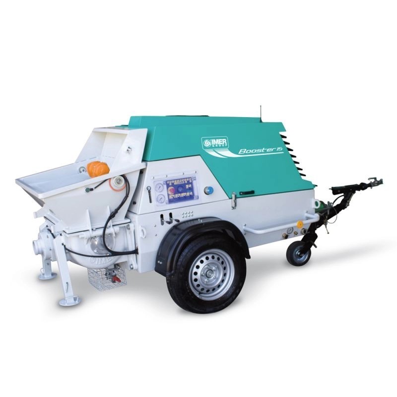 Pompa de beton Imer BOOSTER 15 R Yanmar Stage V 28.4 cp debit 2-15 mc/h &#8211; remorcabila (doar pompa)