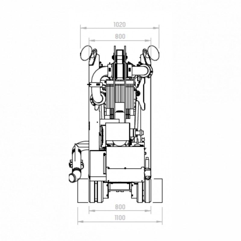 Sistem mobil de distribuire beton Imer GERRIS 800 Honda GX 390 11.15 cp / 230V 2.2Kw