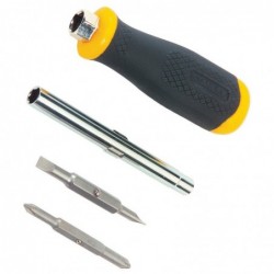Stanley 0-68-012 Surubelnita 6 in 1: tubulare 6 si 8mm, biti sl 4,5 si 6mm, PH1, PH2 - blister