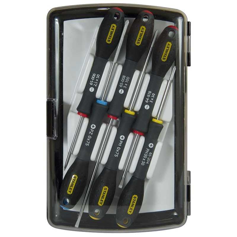 Stanley 0-65-492 Set 6 surubelnite FATMAX precizie: dreapta, PZ, PH + cutie transport