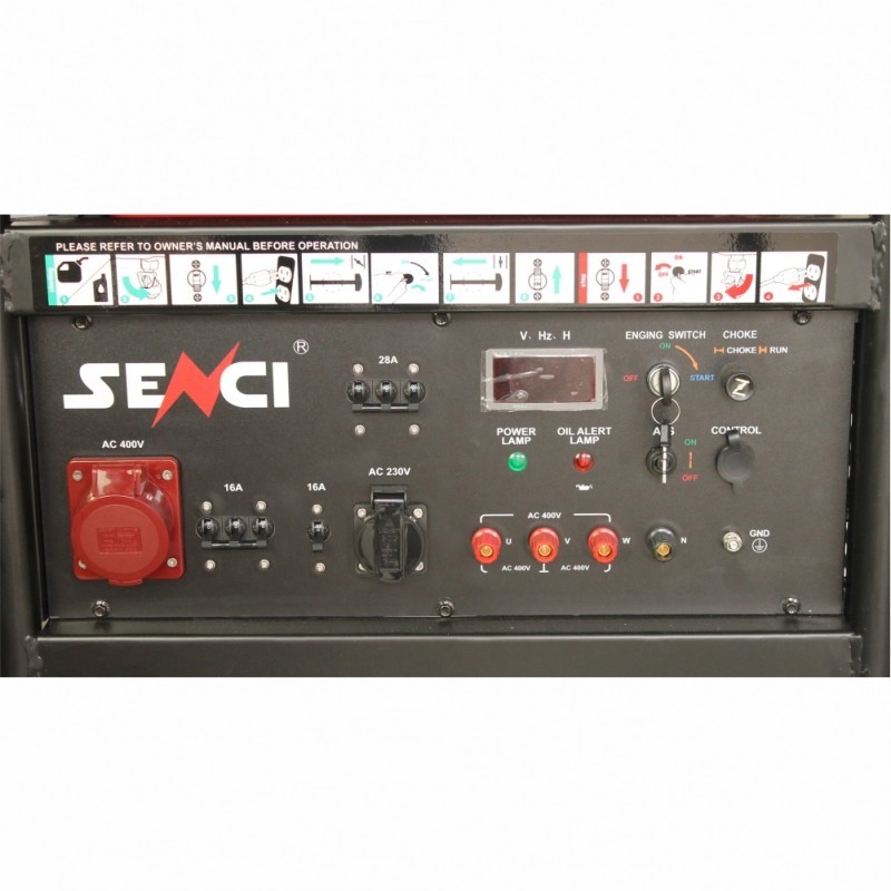 Generator de curent SENCI SC18000TE EVO putere maxima 17 kW/400V 5 kW/230V pornire electrica
