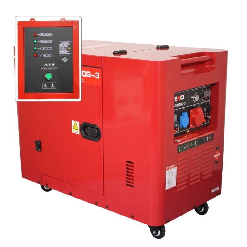 Generator insonorizat SENCI SC10000Q-3 ATS putere maxima 8 kW 400V motor Diesel ATS inclus