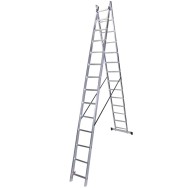 Scara dubla aluminiu BISONTE STR217 2 x 17 trepte inaltime maxima 8.9 m