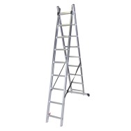 Scara dubla aluminiu BISONTE STR209 2 x 9 trepte inaltime maxima 4.25 m