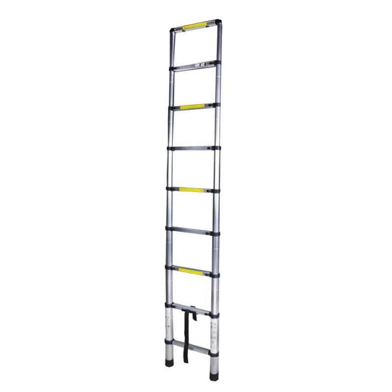 Scara telescopica aluminiu BISONTE STR1026 9 trepte, inaltime maxima 2.6 m