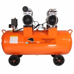 Compresor de aer cu piston BISONTE SC024-100 fara ulei 230V 1,2 cp debit 336 l/min presiune 8 bar