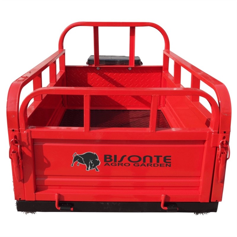 Remorca motocultor BISONTE Agro Garden BTA-500R capacitate 500 kg, dimensiuni 1.250 x 800 x 500 mm