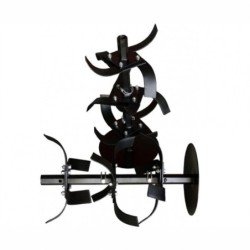 Freza completa BISONTE Agro Garden cu discuri laterale ax Ø23mm si Ø32mm