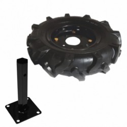 Roata cauciuc BISONTE Agro Garden cu janta 4.00-8 include tub hexagonal Ø 23 mm