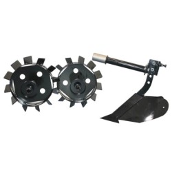 Set roti metalice si plug BISONTE Agro Garden pentru BTA-SP360
