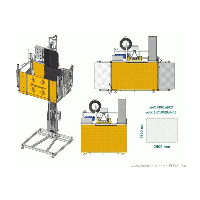 Bob Lift ELECTROELSA EHPM 1200 Plus 400V H maxim 160 m sarcina maxima 1500 kg