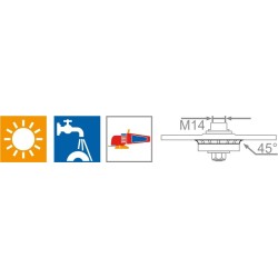 Profil Montolit FPE03 &#8222;E&#8221; Profile 45° pentru canturi si rotunjire colturi faianta, 3 mm