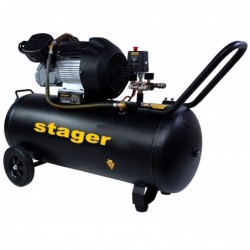 Stager HM3100V-10 compresor aer, 100L, 10bar, 356L/min, monofazat, angrenare directa
