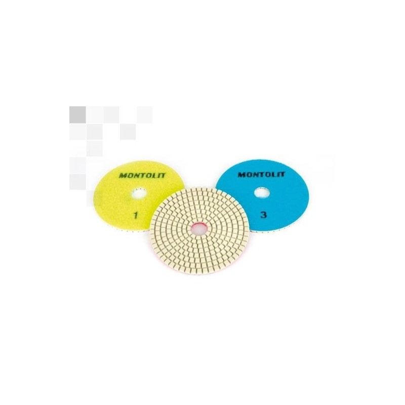 Discuri diamantate Montolit PDR KIT pentru polish cu velcro + suport