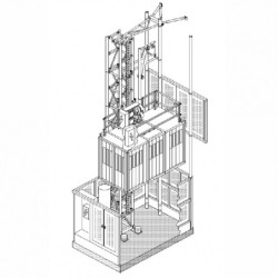 Ascensor pentru persoane si materiale DE JONG HP200S H maxim 150m sarcina maxima 2000kg 400V