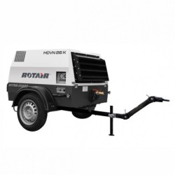 Motocompresor ROTAIR MDVN 26KEco5 2500 l/min/6.5bar motor Kubota25cp tractabil santier+kit sablare