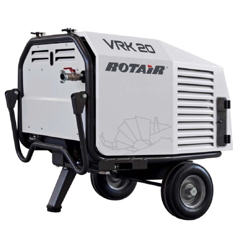 Motocompresor ROTAIR VRK 20 AE presiune 6 bar debit 1900 l/min motor Honda GX 690 22.5 cp