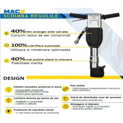 Ciocan pneumatic BB25 24.2 kg Hex D32-L 160 cu maner low vibration