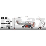 Macara autoridicatoare GRU DALBE DB37 H maxim 27 m L brat 30 m sarcina maxima 2300 kg