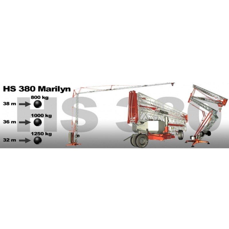Macara autoridicatoare GRU DALBE HS380 Marilyn H maxim 29.1 m L brat 38 m sarcina maxima 4000 kg