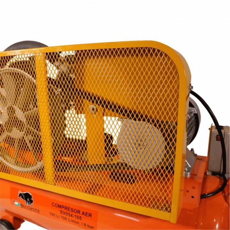 RS Compresor de aer cu piston BISONTE SV054-105 400V 5.5CP/4000W 786 L/min 8 Bar rez. 105 l