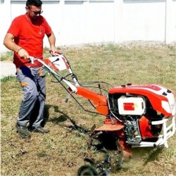 RS Motocultor BISONTE Agro Garden BTA-12SDE latime lucru 1350mm adancime 300mm cover, Diesel 12cp