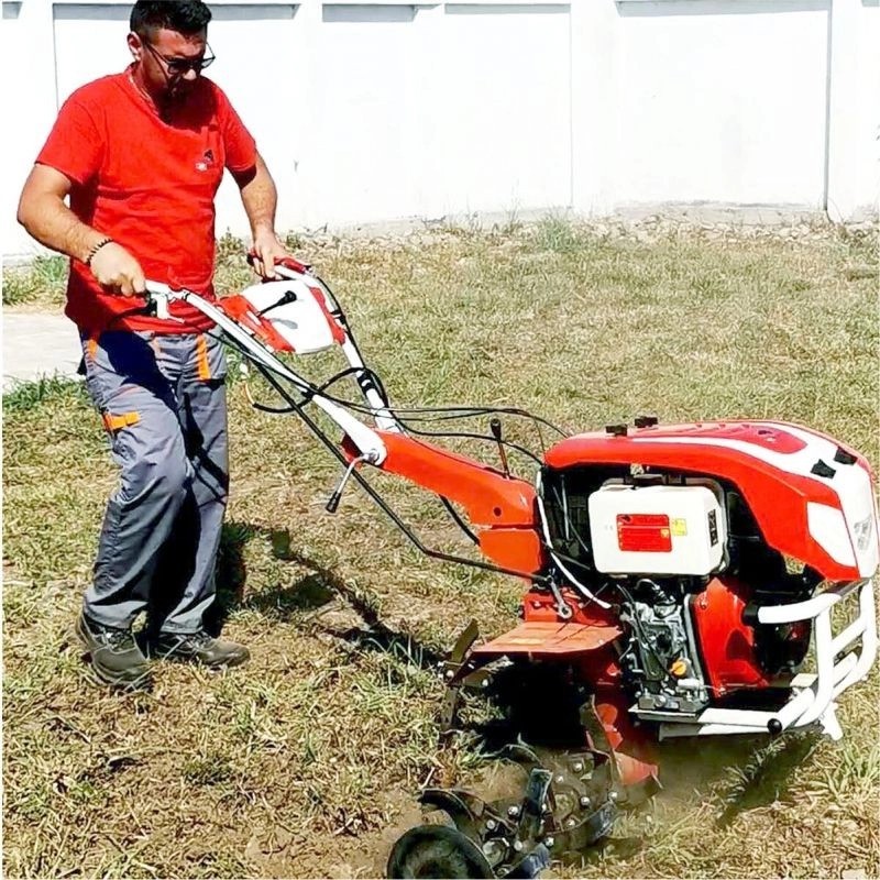 RS Motocultor BISONTE Agro Garden BTA-12SDE latime lucru 1350mm adancime 300mm cover, Diesel 12cp
