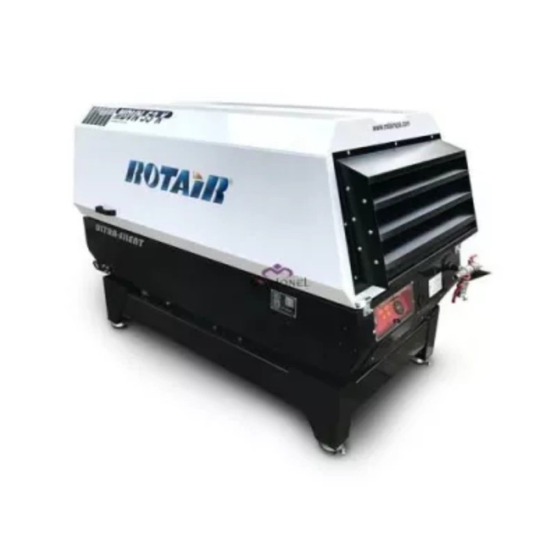 Motocompresor ROTAIR MDVN 37 K presiune 7 bar debit 3600 l/min motor Kubota 35 cp, Skid (fara roti)