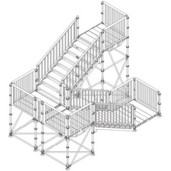 Turn scara, Condor, model Multicom TS, inaltime etaj 2.00 m Sistem prindere &#8211; multidirectional