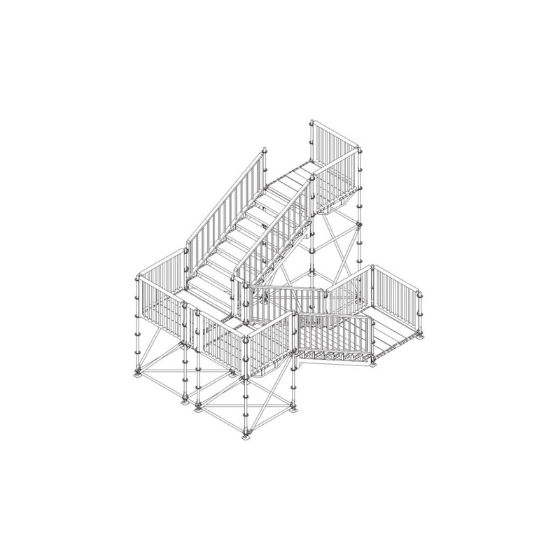 Turn scara, Condor, model Multicom TS, inaltime etaj 2.00 m Sistem prindere &#8211; multidirectional