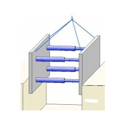 Sisteme sprijiniri maluri CONDOR &#8211; Sistem MA instalare-prin presare H modul 2000/1200/600mm L 3000mm