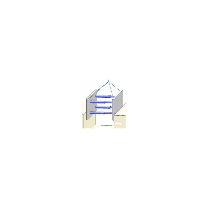 Sisteme sprijiniri maluri CONDOR &#8211; Sistem MA instalare-prin presare H modul 2000/1200/600mm L 3000mm